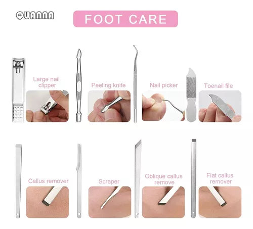 SET DE CORTAUÑAS PROFESIONAL PARA MANICURA Y PEDICURA