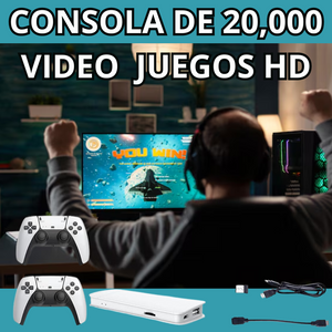 GameStick White 4K PRO  (+20,000 Juegos) + 2 Controles