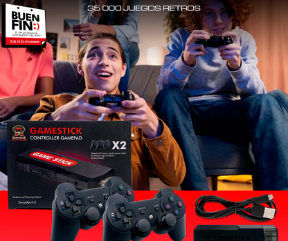 GameStick® 4K (+34.000 juegos de 35 Consolas)