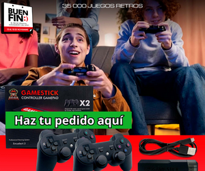 Consola GameStick® 4K (+34.000 juegos de 35 Consolas) + 2 mandos