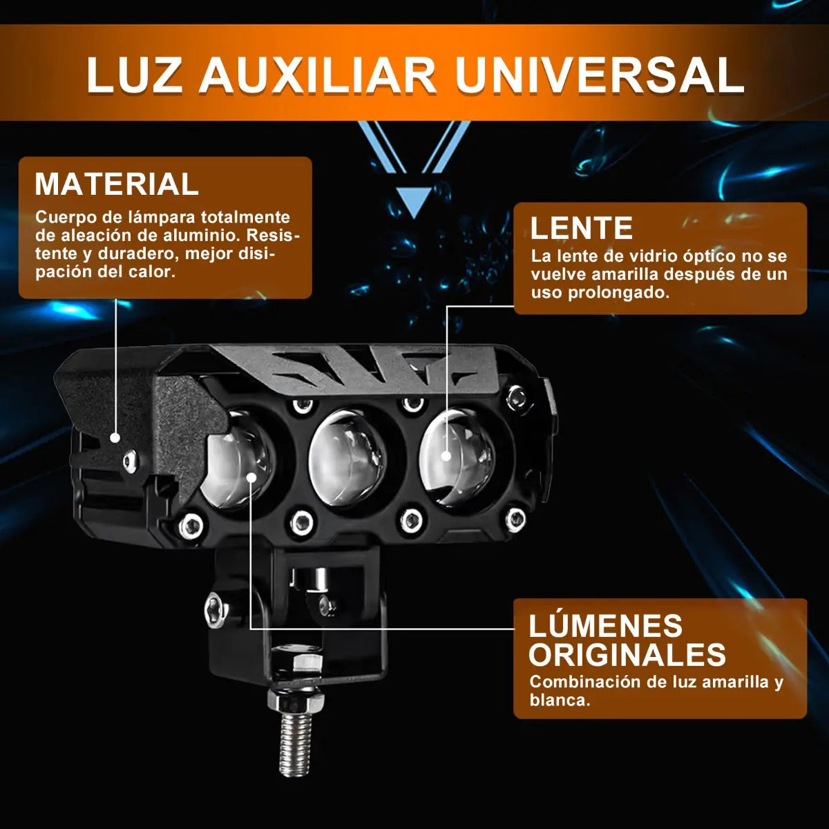 FARO LED AUXILIAR PARA VEHICULO 2X1