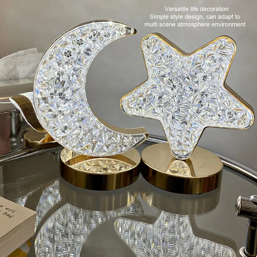 Lampara LED de Mesa (Media Luna y Estrella)