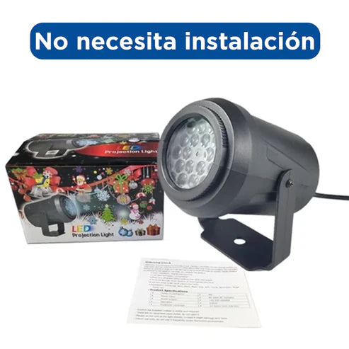 2 pz Proyector de Figuras Navideñas