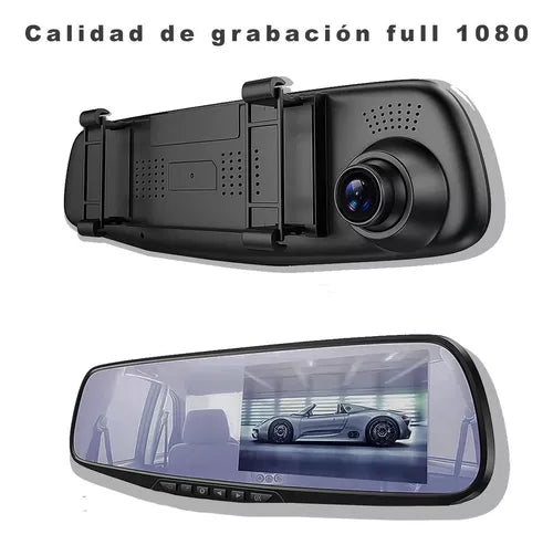 ESPEJO RETROVISOR CON CAMARA FRONTAL Y REVERSO