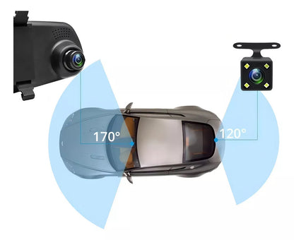 ESPEJO RETROVISOR CON CAMARA FRONTAL Y REVERSO