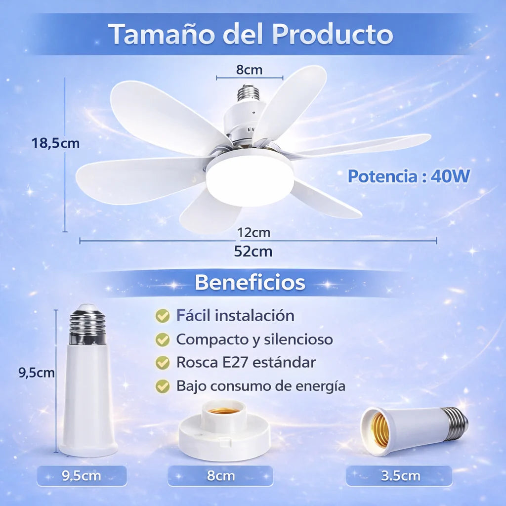 FOCO LED VENTILADOR + Control
